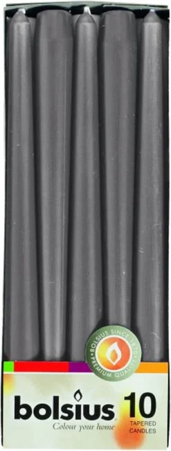 Bolsius Huishoudkaars Warm Grijs Ø24 Mm - Hoogte 24,5 Cm - P/10