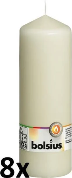 Bolsius Stompkaars - 200/70 Mm - 8 Stuks - Ivoor