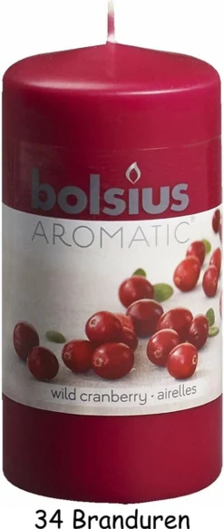 Bolsius Wild Cranberry - Geurkaars - 12 X 6 Cm - 10 Stuks