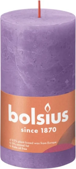 Bolsius - Rustieke Kaars - 4 Stuks - Paars Violet - 13cm - Paasdecoratie -Bolsius 538x1200 2