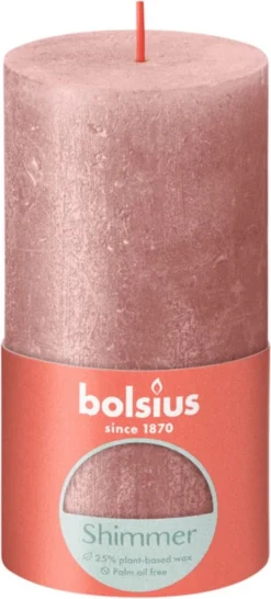 Bolsius Rustiek Stompkaars 130/68 Pink