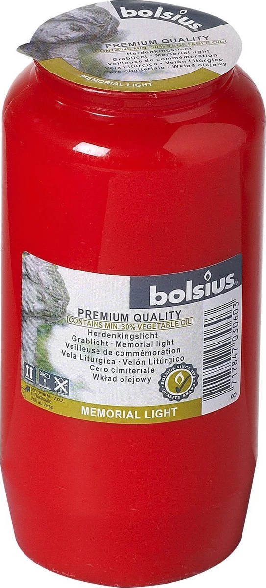 4 Stuks Bolsius Herdenkingslicht Compo Nr.7 Rood 1 4 Stuks Bolsius Herdenkingslicht Compo Nr.7 Rood