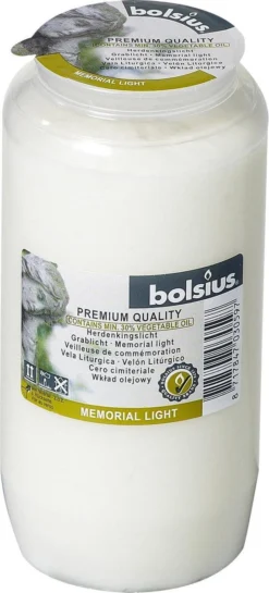 4 Stuks Bolsius Herdenkingslicht Compo Nr.7 Wit