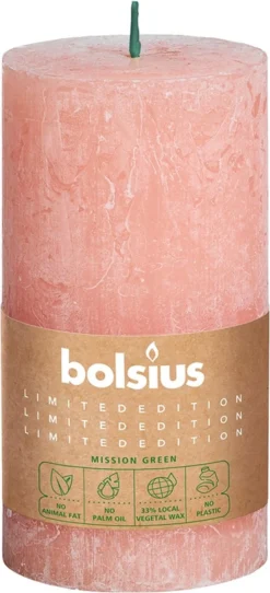 Bio Kaars - Bolsius Rustiek Stompkaars - Divine Earth Aarde - 130/68mm