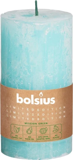 Bio Kaars - Bolsius Rustiek Stompkaars - Divine Earth Lucht - 130/68mm