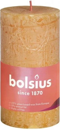 Bolsius Stompkaars Honeycomb Yellow Ø50 Mm - Hoogte 10 Cm - Geel - 30 Branduren