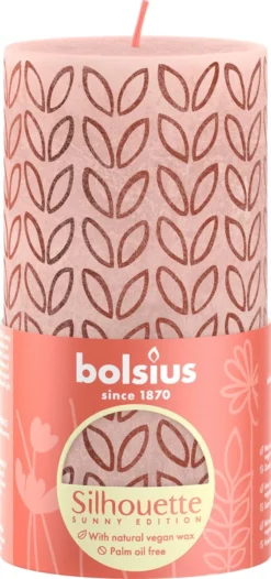 Bolsius - Rustieke Kaars - 4 Stuks - Licht Roze Met Print - 13cm - Paasdecoratie 8 Bolsius - Rustieke Kaars - 4 Stuks - Licht Roze Met Print - 13cm - Paasdecoratie -Bolsius 563x1200