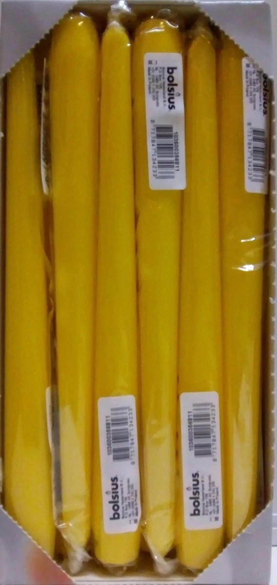 Bolsius Gotische Kaars 245/24 12st Geel 2 Bolsius Gotische Kaars 245/24 12st Geel - Afbeelding 2