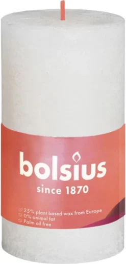 Bolsius Stompkaarsen Shine 8 St Rustiek 100x50 Mm Zacht Parelkleurig -Bolsius 576x1200 1