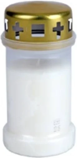 2x Bolsius Herdenkingslicht Det Deksel Crème/Goud