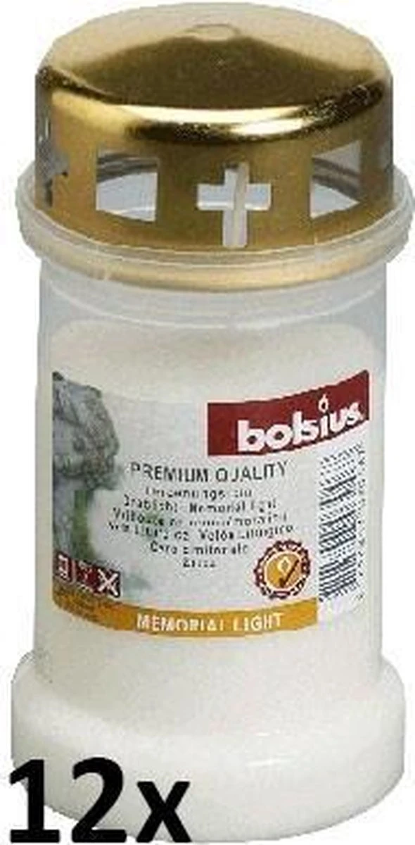 Bolsius Herdenkingslicht Transparant 12 X 1ST - Voordeelverpakking 1 Bolsius Herdenkingslicht Transparant 12 X 1ST - Voordeelverpakking