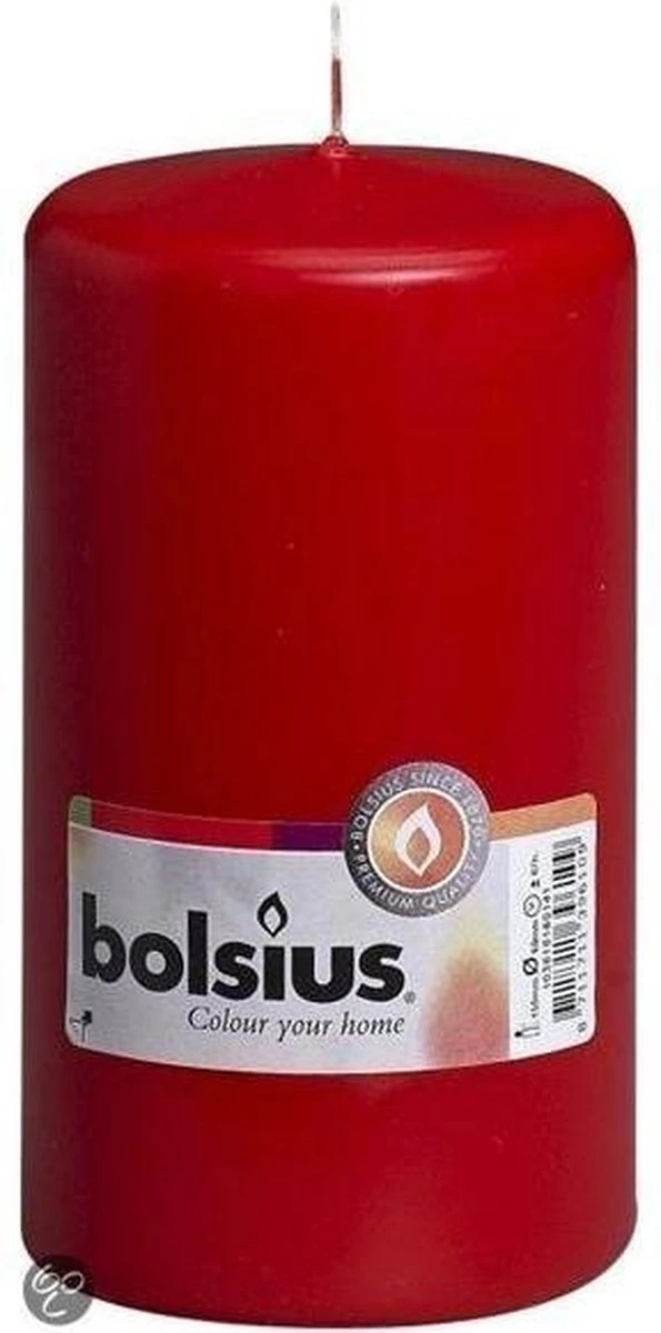 Bolsius Stompkaars 150/80 - Rood (per 8 Stuks) 3 Bolsius Stompkaars 150/80 - Rood (per 8 Stuks) - Afbeelding 3