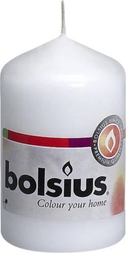 15 Stuks Bolsius Witte Stompkaarsen 80/50 (20 Uur)