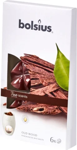 Bolsius Waxmelts Pack 6 True Scents Oud Wood