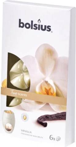 Bolsius Waxmelts Pack 6 True Scents Vanille