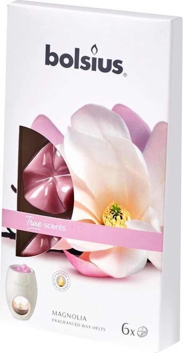 Bolsius Waxmelts Pack 6 True Scents Magnolia 2 Bolsius Waxmelts Pack 6 True Scents Magnolia - Afbeelding 2