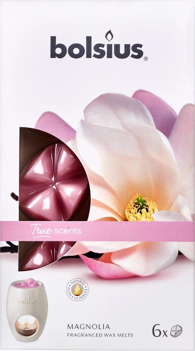 Bolsius Waxmelts Pack 6 True Scents Magnolia 1 Bolsius Waxmelts Pack 6 True Scents Magnolia