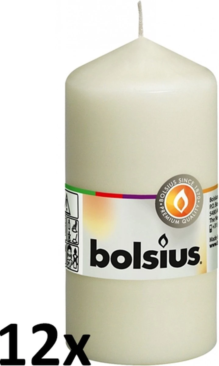 Bolsius Stompkaarsen Ivoor 120(H)mm (12 Stuks) - Bolsius DB087 3 Bolsius Stompkaarsen Ivoor 120(H)mm (12 Stuks) - Bolsius DB087 - Afbeelding 3
