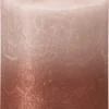 Bolsius Rustiek Stompkaars 80/68 Sunset Misty Pink/Amber