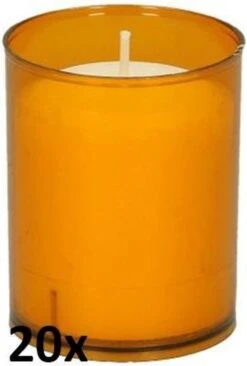 Bolsius Kandelaar Navulling/ Refill 64/52 Tray 20 Oranje