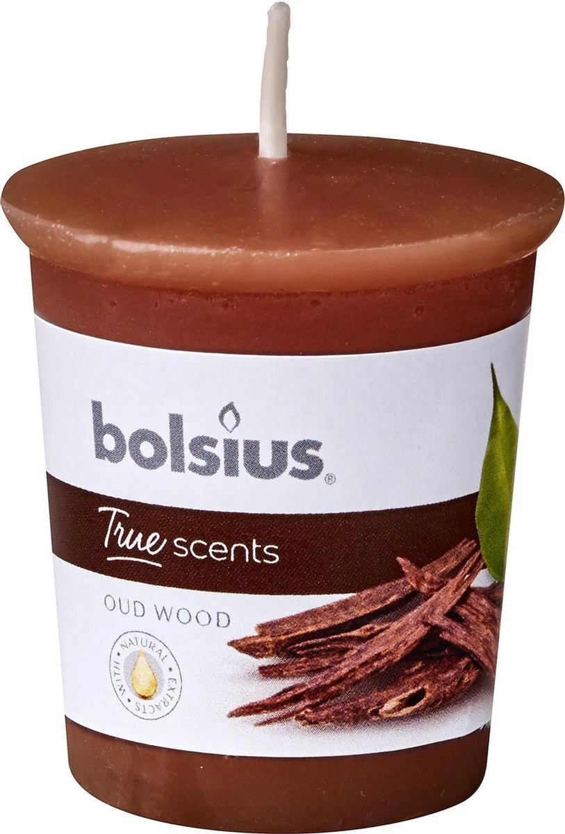 Bolsius Votive 53/45 Rond Oud Wood 1 Bolsius Votive 53/45 Rond Oud Wood