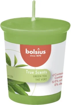 24 Stuks Bolsius Votive Groene Thee - Green Tea Geurkaarsen 53/45 (15 Uur)