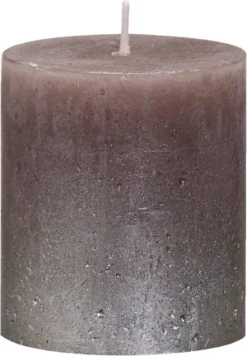 Bolsius Metallic Rustieke Stompkaars Fading Champagne 80/68 Taupe / Zilver -Bolsius 832x1200 1