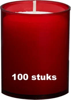 100 Stuks Bolsius ReLight Kaars In Rode Houder 64/50 (24 Uur) -Bolsius 850x1200 1