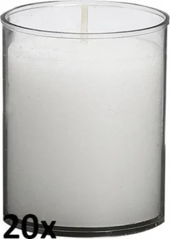 Bolsius Kandelaar Navulling/ Refill 64/52 Tray 20 Transparant