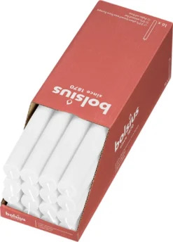 Bolsius - 16 Dinerkaarsen Rustiek - Wit