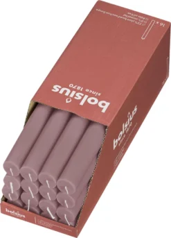 Bolsius - 16 Dinerkaarsen Rustiek - Oud Roze