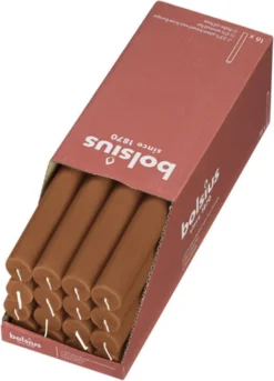 Bolsius - 16 Dinerkaarsen Rustiek - Bruin