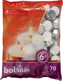 Bolsius Waxinelichten Wit 6 Uur 70 Stuks