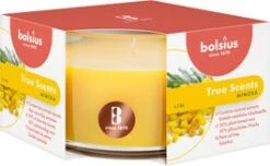 Bolsius Geurkaars True Scents Mimosa Geel 14 Uur D 8,4 H 5,2 Cm