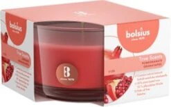 Bolsius Geurkaars True Scents Pomegranate Rood 14 Uur 8,4 X 8,5 X 5,2 Cm