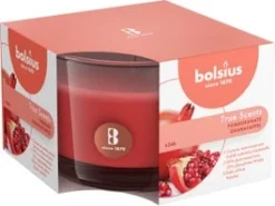 Bolsius Geurkaars True Scents Pomegranate Rood 24 Uur 9,2 X 9,4 X 6,6 Cm