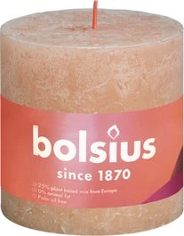 Bolsius Stompkaars Rustiek Shine Roze 62 Uur D 10 H 10 Cm