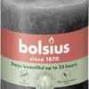 Bolsius Stompkaars Rustiek Shine Antraciet 35 Uur D 6,8 H 8 Cm