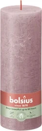Bolsius Stompkaars Rustiek Shine Roze / Grijs 85 Uur D 6,8 H 19 Cm