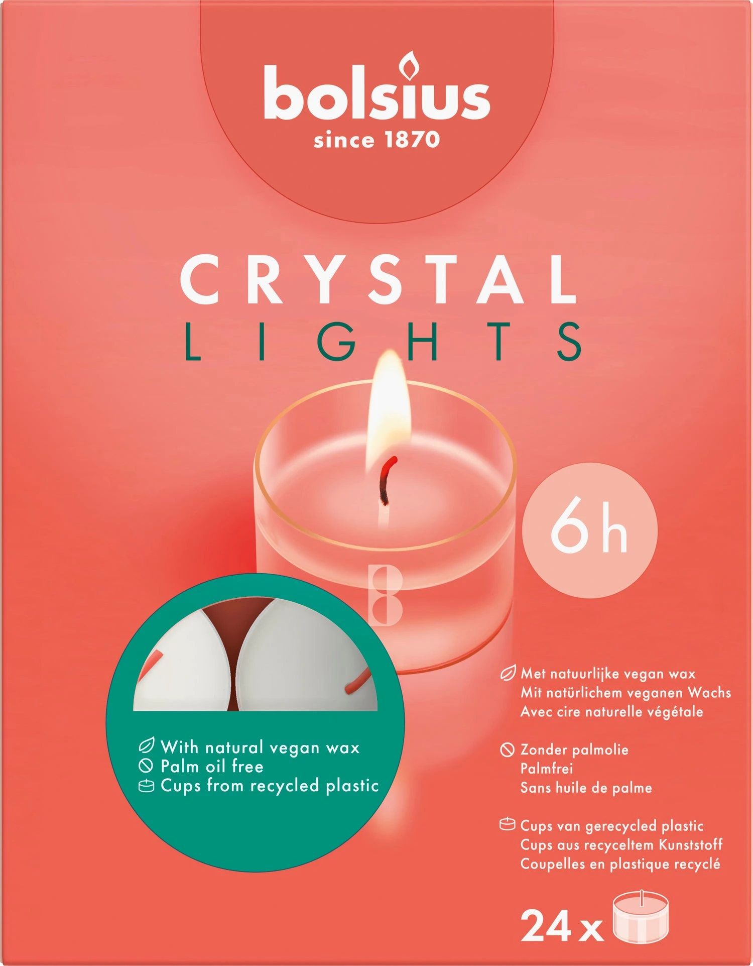 Bolsius Waxinelicht Crystal Lights Wit 6 Uur D 4,8 X H 16,1 Cm 24 Stuks 1 Bolsius Waxinelicht Crystal Lights Wit 6 Uur D 4,8 X H 16,1 Cm 24 Stuks