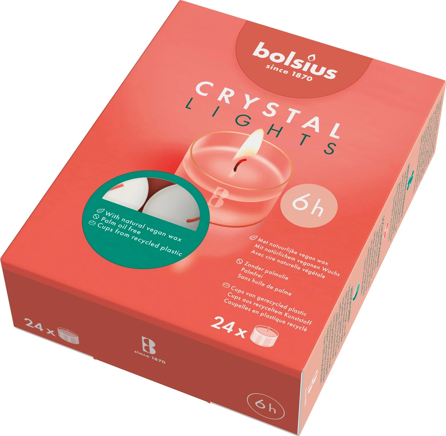 Bolsius Waxinelicht Crystal Lights Wit 6 Uur D 4,8 X H 16,1 Cm 24 Stuks 2 Bolsius Waxinelicht Crystal Lights Wit 6 Uur D 4,8 X H 16,1 Cm 24 Stuks - Afbeelding 2