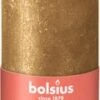 Bolsius Stompkaars Rustiek Shimmer Goud 60 Uur D 6,8 H 13 Cm
