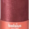 Bolsius Stompkaars Rustiek Shimmer Rood 60 Uur D 6,8 H 13 Cm