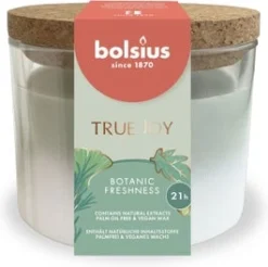 Bolsius Geurkaars True Joy Botanic Freshness Groen 21 Uur D 8,3 H 7,6 Cm