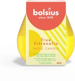 Bolsius Citronella Kaars Geel D 9,1 H 9,4 Cm