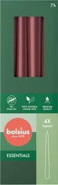 Bolsius Dinerkaars Essentials Rood 7,5 Uur D 2,4 H 24,5 Cm 4 Stuks