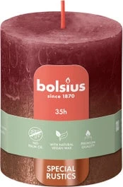 Bolsius Dinerkaars Sunset Rood / Koper 35 Uur D 6,8 H 8 Cm