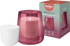 Bolsius Geurkaars CleanLight Cedar & Vetiver Roze 20 Uur D 8,3 H 11,6 Cm