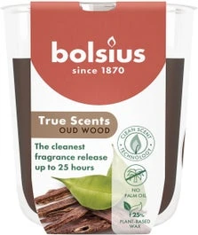 Bolsius Geurkaars True Scents Oud Wood Bruin 25 Uur D 7,3 H 8,1 Cm