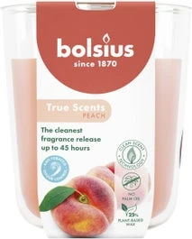Bolsius Geurkaars True Scents Peach Oranje 45 Uur D 8,5 H 9 Cm